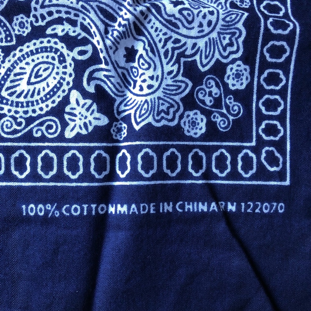 Kaiser 100% Cotton Bandanas Red White Blue Black - Picture 8 of 9